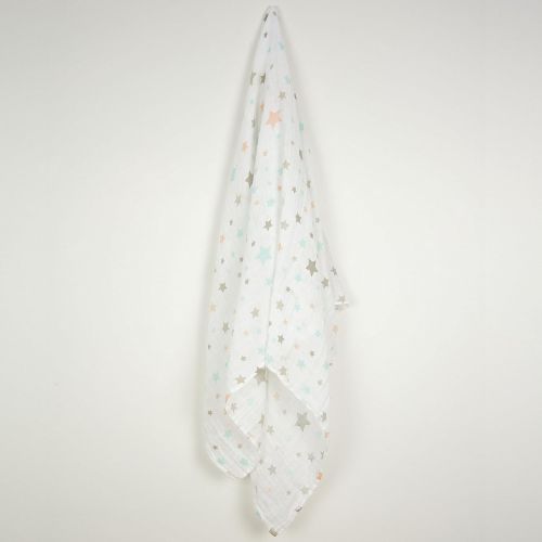  Weegoamigo Baby Muslin Swaddle Blanket - Twinkle Blue