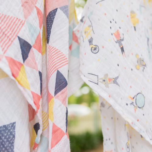  Weegoamigo Baby Muslin Swaddle Blanket 4 Pack - Big Top, Multi