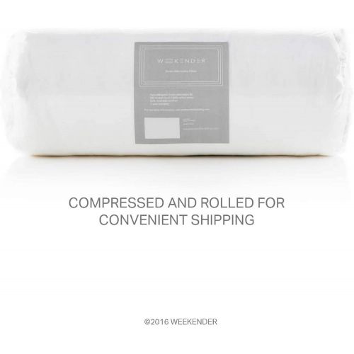  WEEKENDER Down Alternative Hotel Quality Pillow with 100% Cotton Cover - Soft Hypoallergenic Pillow - 2 Pack - (13 x 23)