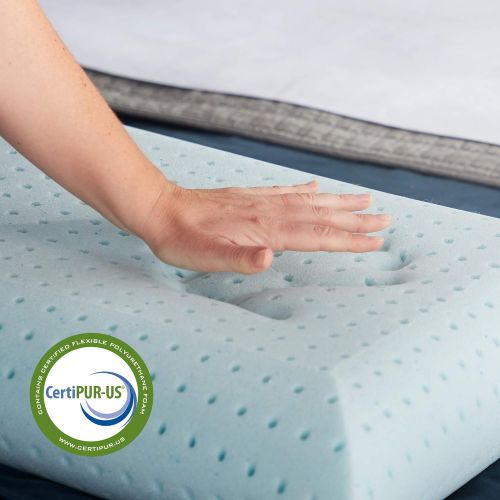  WEEKENDER Ventilated Gel Memory Foam Pillow - Washable Cover - Queen Size