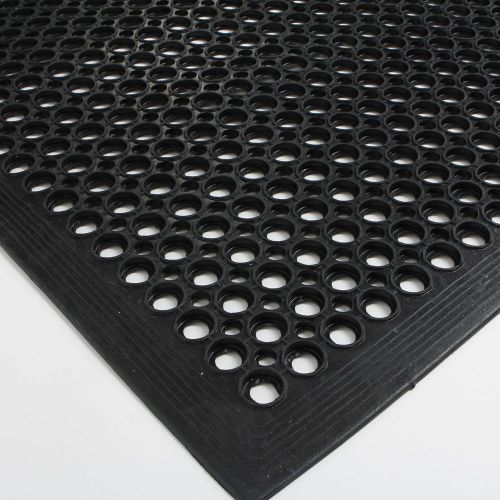  Weelongha 36 x 60 Heavy-Duty Black Commercial Anti-Fatigue Floor Mat Outdoor Indoor Kitchen X Comfort Rug Rubber cart Drainage Excellent Safe Bathroom Home Warehouse Bar Restaurant