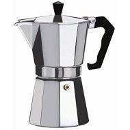 Wees Beyond 7526-09 Brew-Fresh Aluminum Espresso Maker, 9 Cup, Silver