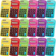 Pocket Size Calculator 8 Digit Display Basic Calculator Solar Battery Dual Power Mini Calculator for Desktop Home Office School Students Kids, 6 Colors (120 Pieces)