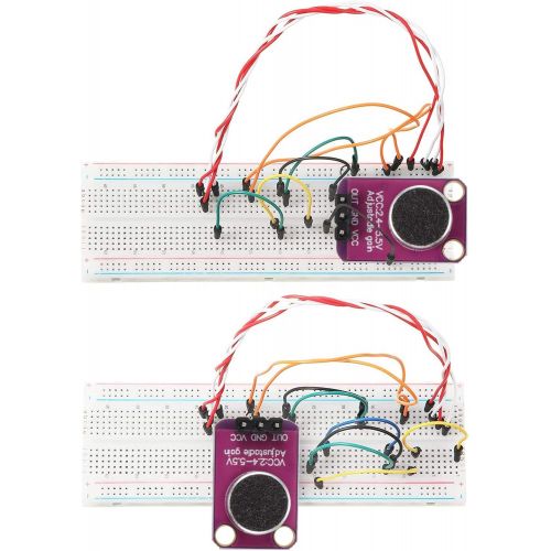  Weewooday 6 Pieces Electret Microphone Amplifier Module MAX4466 Adjustable Gain Blue Breakout Board