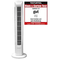 [아마존베스트]Weg-ist-weg.com Interior TF35 Saulenventilator Turmventilator 78cm, 3 Stufen Standventilator, Oszillierender Boden Ventilator, Lautstarke max. 57dBA, 45 W, weiss