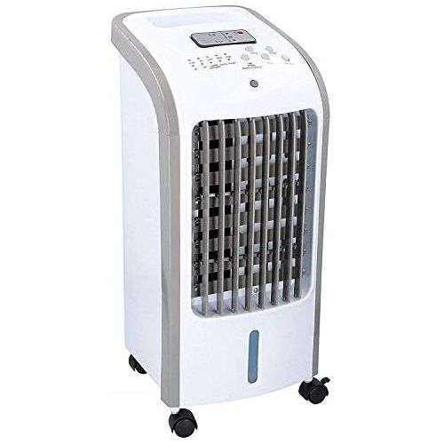  [아마존베스트]Weg-ist-weg.com Interior Fan with Air Humidifier 80 W, 2in1 Fan, Stand Fan with Air Filter, Remote Control + Timer 7.5 Hours Floor Fan with Quiet Run, Max. 60 dBA, 3 Levels Air Cooler Oscillating