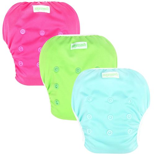  Wegreeco Baby & Toddler Snap One Size Adjustable Reusable Baby Swim Diaper (Fresh,Small,3 Pack)