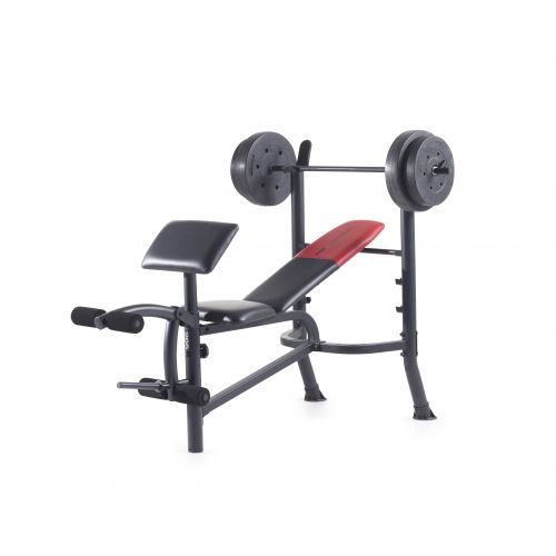  Weider Pro 265 Standard Bench with 80 Lb. Vinyl Weight Set