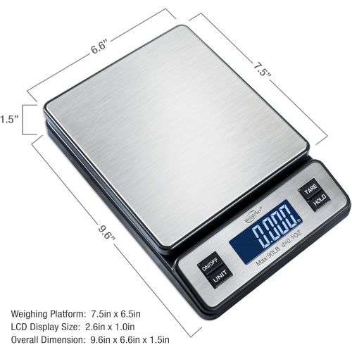  [아마존베스트]Weighmax W-2809 90 LB X 0.1 OZ Durable Stainless Steel Digital Postal Scale, Shipping Scale With AC adapter