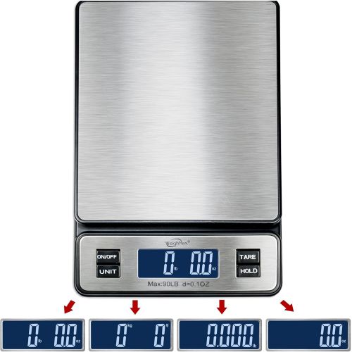  [아마존베스트]Weighmax W-2809 90 LB X 0.1 OZ Durable Stainless Steel Digital Postal Scale, Shipping Scale With AC adapter