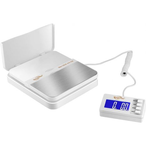  [아마존베스트]Weighmax 130Lb x0.1OZ Extended Display Digital Shipping Postal Scale, White