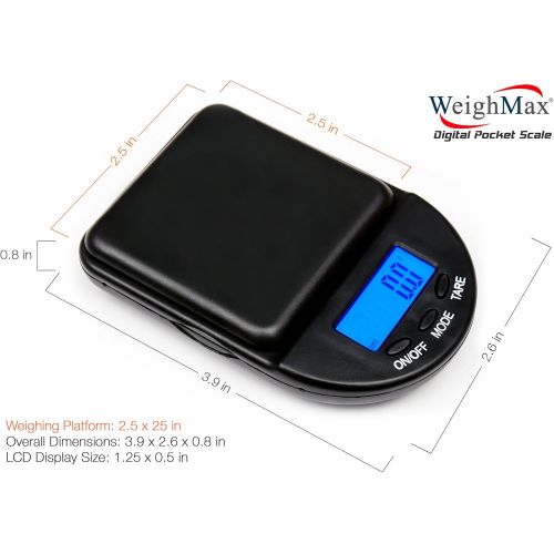  [아마존베스트]Weighmax Black Digital Coin/Jewelry Pocket Scale 0.1g