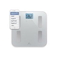 Weight Gurus Digital Body Fat Scale with Large Backlit LCD and Smartphone Tracking (Silver)