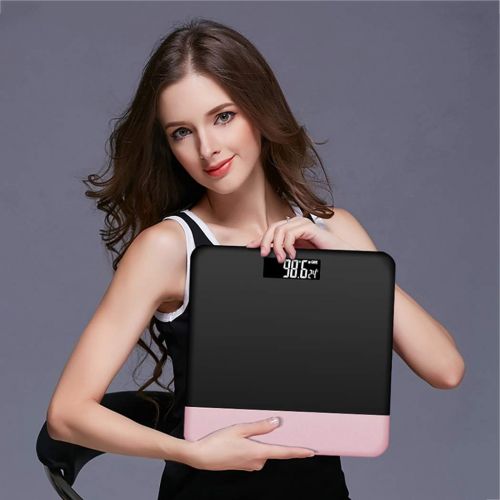  Weight scale ZHPRZD Mini Weight Scale Glass Electronic Scale Human Health Electronic Scale Electronic Scale (Color : Pink)