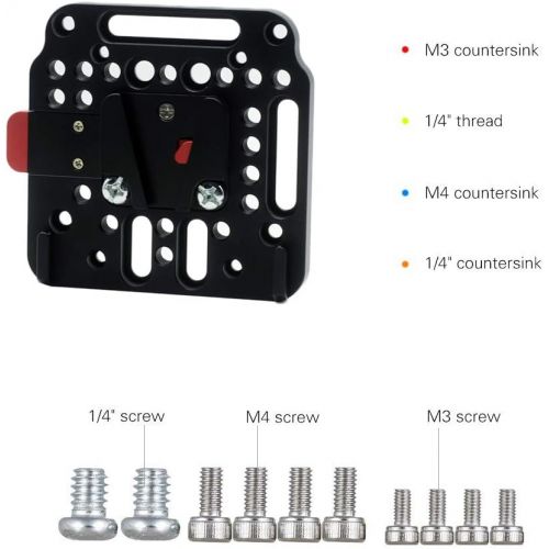  [아마존베스트]WEIHE V-Lock Assembly Kit Female V-Dock Male V-Lock Quick Release Plate for V-Mount Battery