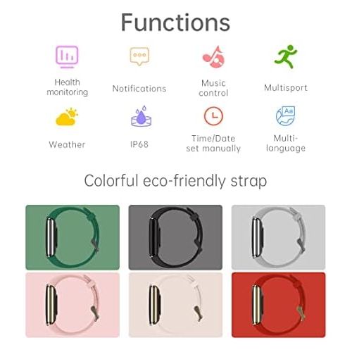  weijie Fitness Tracker Blood Oxygen Heart Rate Sleep Health Monitor Activity Tracker Watch with IP67 Waterproof Smart Fitness Calorie Counter Sleep Monitor Pedometer Watch for Kids