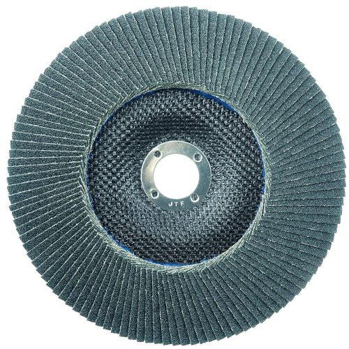  Weiler 51169 Tiger Paw XHD Super High Density Abrasive Flap Disc, Type 27 Flat Style, Phenolic Backing, Zirconia Alumina, 7 Diameter, 58-11 Arbor, 60 Grit, 8600 RPM (Pack of 10)