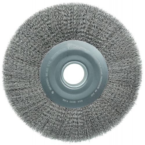  Weiler 804-03680 Trulock Wide Face Crimped Wire Wheel, 12 Diameter x 2 Width, 2, 0.014 Stainless Steel, 3000 rpm