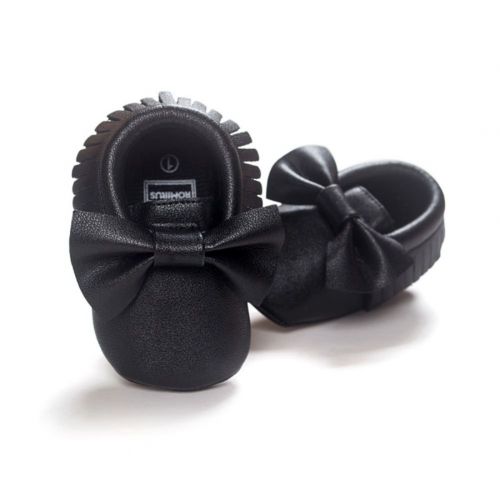  Weixinbuy Baby Boys Girls Soft Soled Tassel Bowknots Crib Shoes PU Moccasins