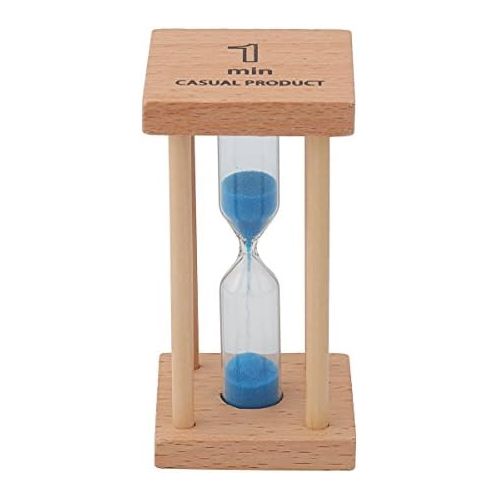  [아마존베스트]Weiye Multi-coloured wooden hourglass for home and school 1min blue