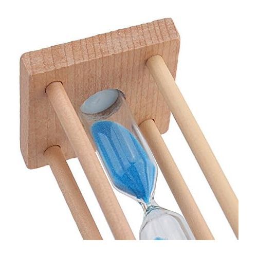  [아마존베스트]Weiye Multi-coloured wooden hourglass for home and school 1min blue