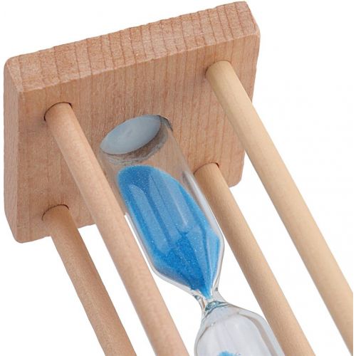  [아마존베스트]Weiye Multi-coloured wooden hourglass for home and school 1min blue