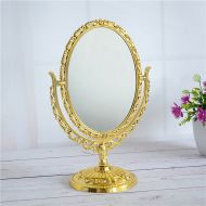 Weka WEKA European Style Vanity Mirror Queen Size Desktop Two Sided Oval Archaistic Swivel Makeup...