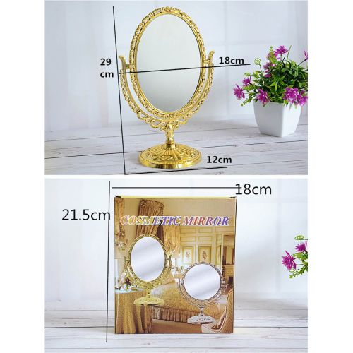  Weka WEKA European Style Vanity Mirror Queen Size Desktop Two Sided Oval Archaistic Swivel Makeup...