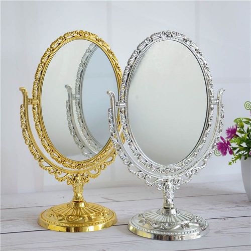  Weka WEKA European Style Vanity Mirror Queen Size Desktop Two Sided Oval Archaistic Swivel Makeup...