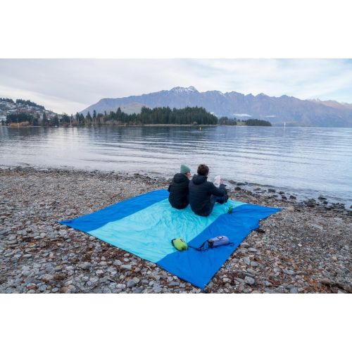  Wekapo Sand Free Beach Blanket, Extra Large Oversized 10X 9 for 7 Adults Beach Mat, Big & Compact Sand Proof Mat Quick Drying, Lightweight & Durable with 6 Stakes & 4 Corner Pocket