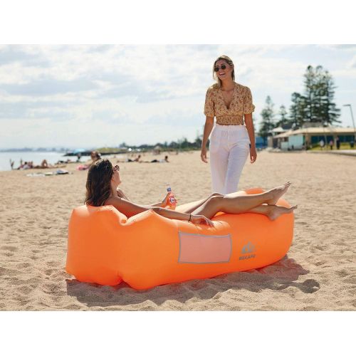  WEKAPO Inflatable Lounger Air Sofa Hammock-Portable,Water Proof& Anti-Air Leaking Design-Ideal Couch for Backyard Lakeside Beach Traveling Camping Picnics & Music Festivals