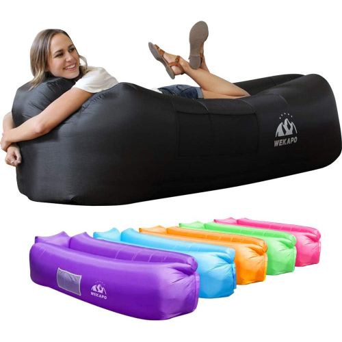  Wekapo Inflatable Lounger Air Sofa Hammock-Portable,Water Proof& Anti-Air Leaking Design-Ideal Couch for Backyard Lakeside Beach Traveling Camping Picnics & Music Festivals Camping