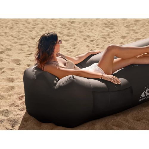  Wekapo Inflatable Lounger Air Sofa Hammock-Portable,Water Proof& Anti-Air Leaking Design-Ideal Couch for Backyard Lakeside Beach Traveling Camping Picnics & Music Festivals Camping