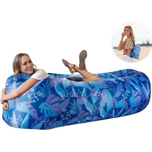  Wekapo Inflatable Lounger Air Sofa Hammock-Portable,Water Proof& Anti-Air Leaking Design-Ideal Couch for Backyard Lakeside Beach Traveling Camping Picnics & Music Festivals Camping