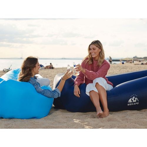  Wekapo Inflatable Lounger Air Sofa Hammock-Portable,Water Proof& Anti-Air Leaking Design-Ideal Couch for Backyard Lakeside Beach Traveling Camping Picnics & Music Festivals Camping