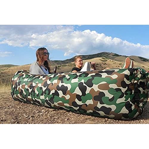  Wekapo Inflatable Lounger Air Sofa Hammock-Portable,Water Proof& Anti-Air Leaking Design-Ideal Couch for Backyard Lakeside Beach Traveling Camping Picnics & Music Festivals Camping