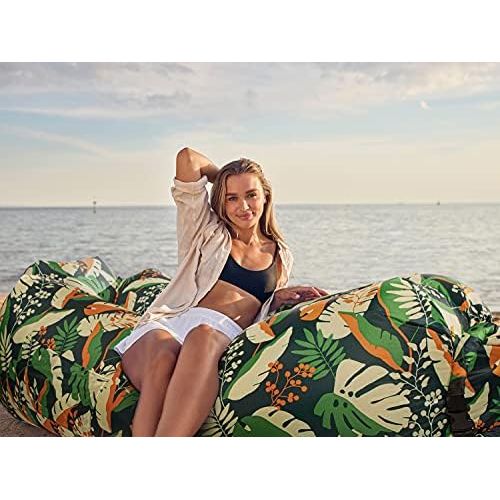  Wekapo Inflatable Lounger Air Sofa Hammock-Portable,Water Proof& Anti-Air Leaking Design-Ideal Couch for Backyard Lakeside Beach Traveling Camping Picnics & Music Festivals Camping