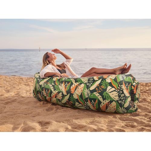  Wekapo Inflatable Lounger Air Sofa Hammock-Portable,Water Proof& Anti-Air Leaking Design-Ideal Couch for Backyard Lakeside Beach Traveling Camping Picnics & Music Festivals Camping