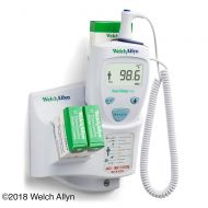 Welch Allyn 01690-300 SureTemp Plus 690 Electronic Thermometer, Wall Mount, 9 Cord and Oral Probe with Probe Well