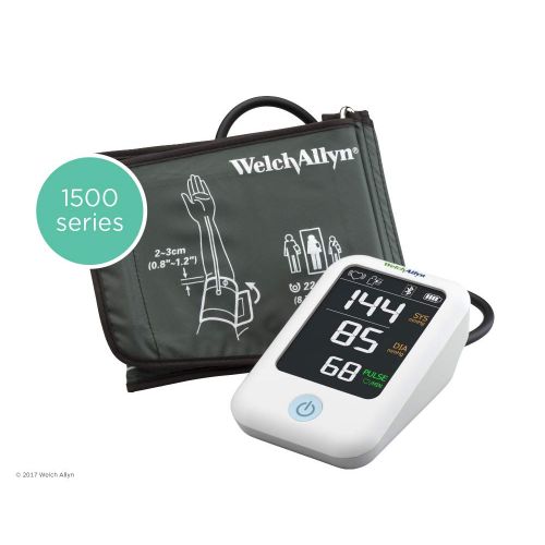  Welch Allyn Home 1500 Series Upper Arm Blood Pressure Monitor with Easy Bluetooth Smartphone Connectivity RPM-BP100