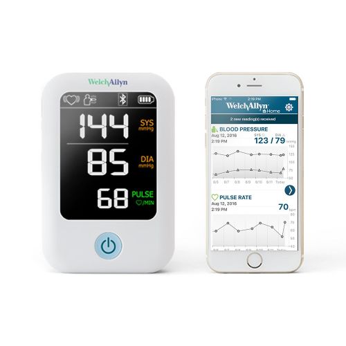  Welch Allyn Home 1700 Series Blood Pressure Monitor and Upper Arm Cuff, Clinical-grade Technology and Easy Bluetooth Smartphone Connectivity HBP100SBP