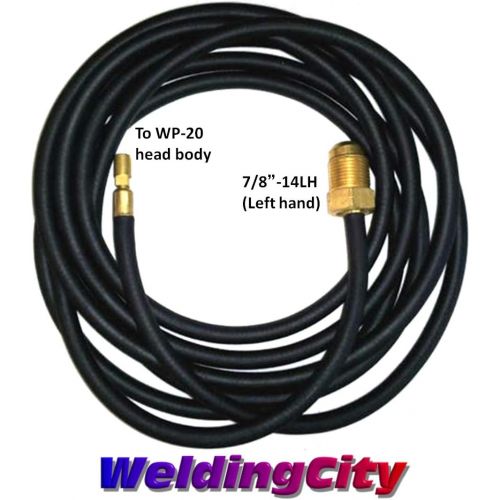  WeldingCity Power Cable Hose 45V03R Rubber 12-12 ft for Water-Cooled TIG Welding WP-20 Torch Series