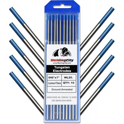  WeldingCity TIG Welding Tungsten Electrode Rod Lanthanated 2.0% (Blue, WL20) x 710-pcs