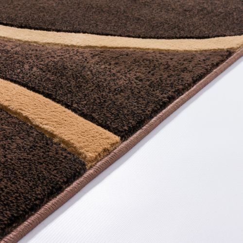  Well Woven BK-48-2 Brooklyn Chester Modern Geometric Scrolls Brown Runner Rug 23 x 73