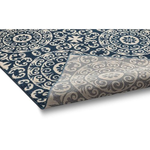  Well Woven Sydney Petra Palatial Navy Blue Modern Area Rug 33 X 47