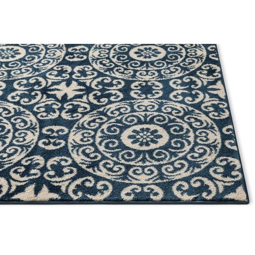  Well Woven Sydney Petra Palatial Navy Blue Modern Area Rug 33 X 47