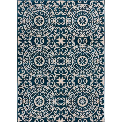  Well Woven Sydney Petra Palatial Navy Blue Modern Area Rug 33 X 47