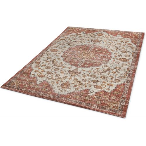  Well Woven Firenze Ana Modern Vintage Medallion Distressed Brick Area Rug 33 x 5, 33 x 5,