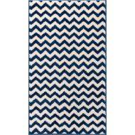 Well Woven Sydney Eli Chevron Dark Blue Modern Area Rug 23 X 311