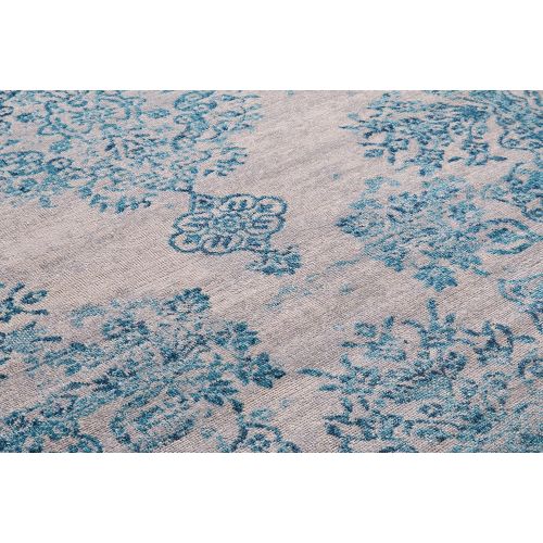  Well Woven FI-14-4 Firenze Cannes Modern Vintage Ethnic Medallion Distressed Blue Area Rug 33 x 5, 33 x 5,